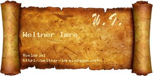 Weltner Imre névjegykártya